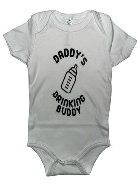 Daddy’s Drinking Buddy White Newborn Baby Bodysuit
